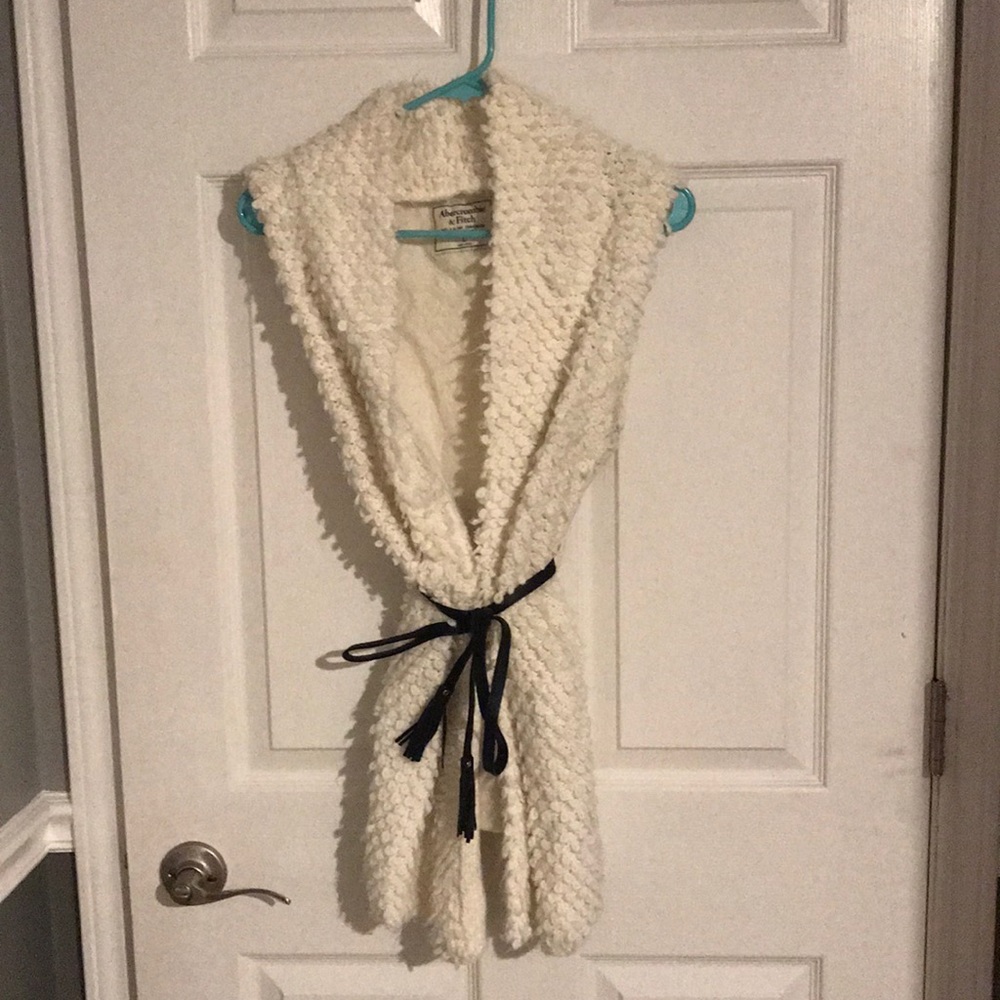 Sherpa Cream Belted Vest